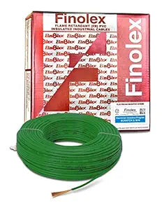 Finolex 4.0-Sqmm FR PVC Insulated Cable (Green, 90 Mtr)
